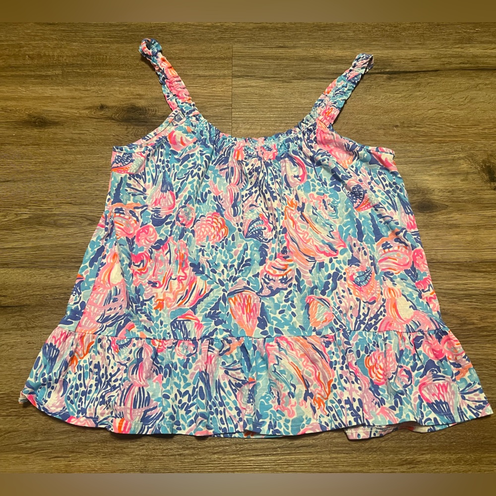 Lilly Pulitzer Flounce Hem Loro Tank Top Size Small - Picture 8 of 8